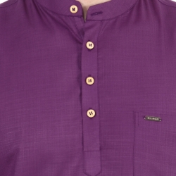 Mens Violet Short Kurta